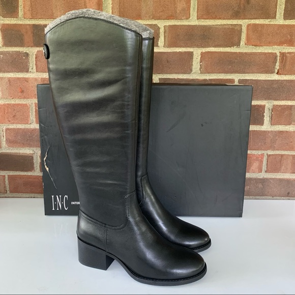 INC International Concepts Shoes - INC international Concepts Ceriel black leather Tall boots Women’s US 7 M